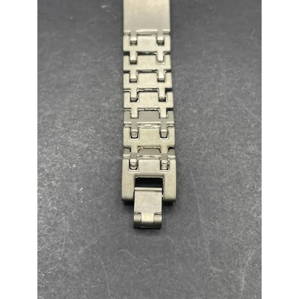 Solitaire Genuine Diamond Quartz Watch Two Tone Gold Silver Japan Movt 23MM